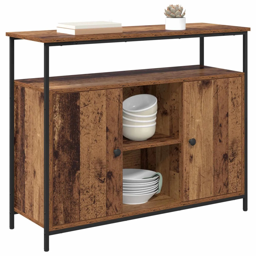 Credenza-Buffet-Armadio da cucina Legno vecchio 100 x 35 x 80 cm Legno multistrato 737576