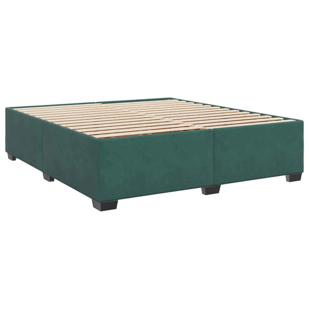 Letto box spring con materasso Verde Scuro 200 x 200 cm Velluto 3453713