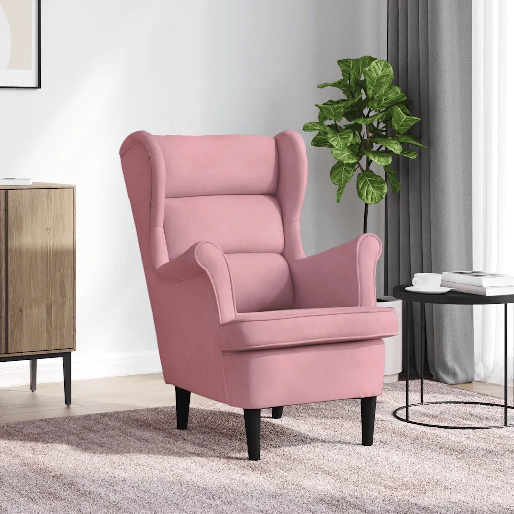 Poltrona Rosa in Velluto 324063