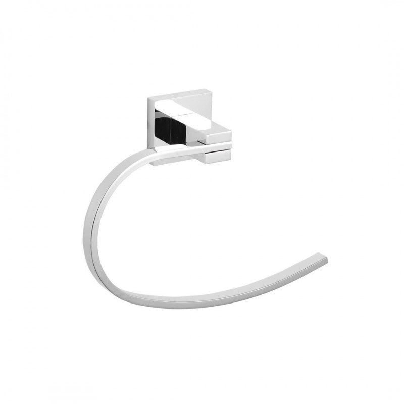 Porta asciugamani ad anello in ottone cromato lucido per bagno elegante linea calendula *** finitura- cromo lucido, c...