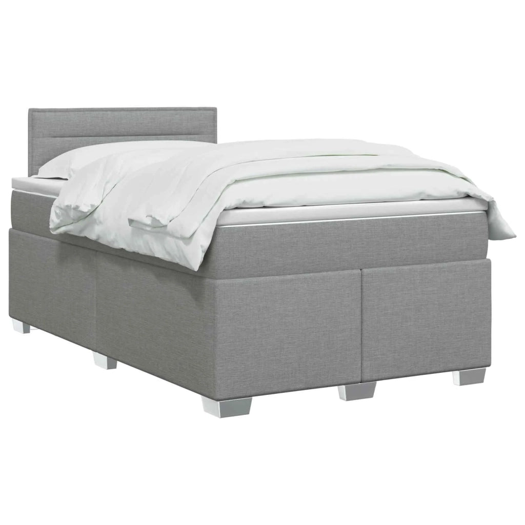 Letto con Box Spring, Materasso e LED Grigio Chiaro Tessuto 3451910