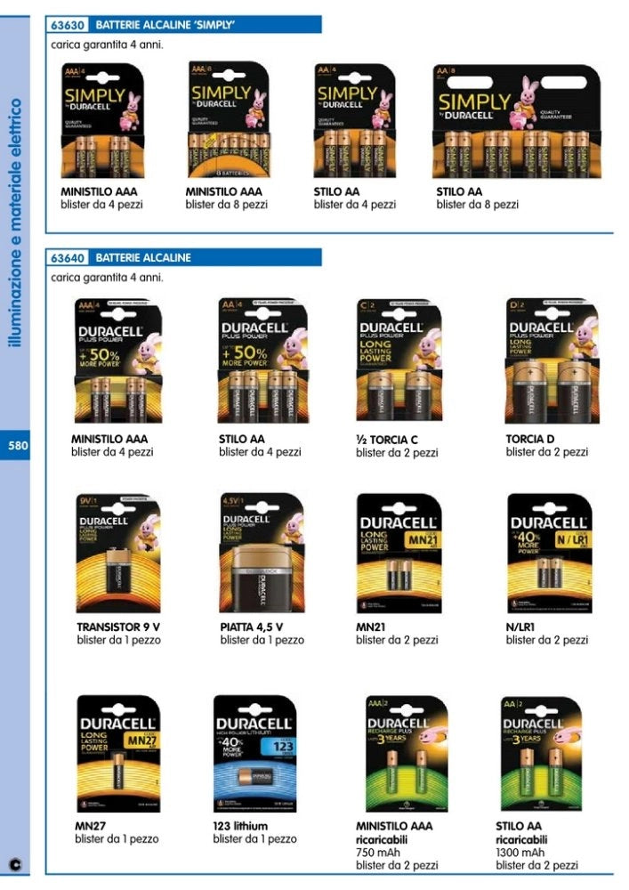 10blister duracell pila alcalina transistor mn1604 pz.1 cod:ferx.32750