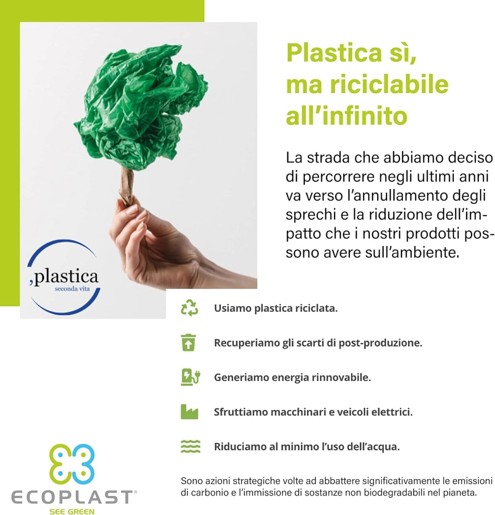 Secchio comune con becco capacità 7 litri in polipropilene con manico rivestito Ecoplast