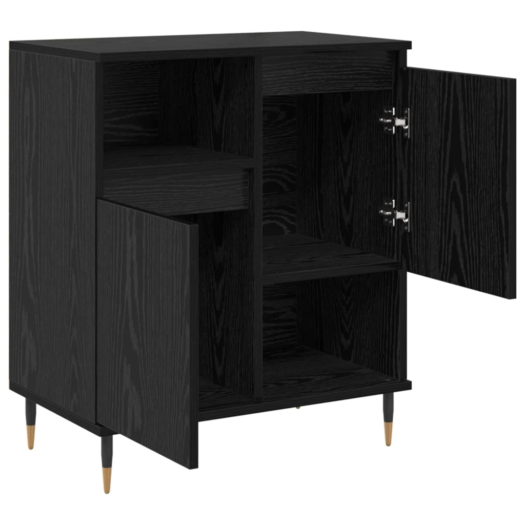 Credenza | Madia | Buffet da pranzo | Armadio da pranzo Rovere Nero 60 x 35 x 70 cm