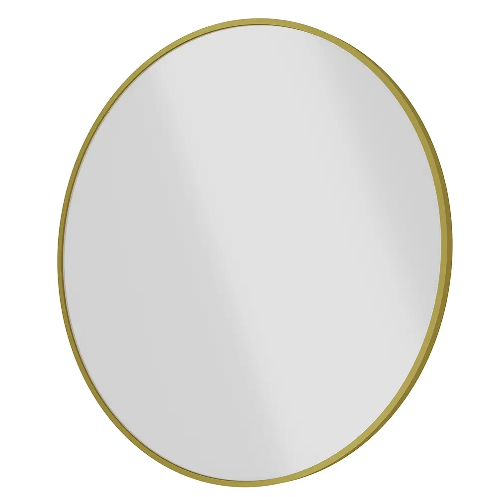 Specchio tondo Ø 100 cm con cornice dorata