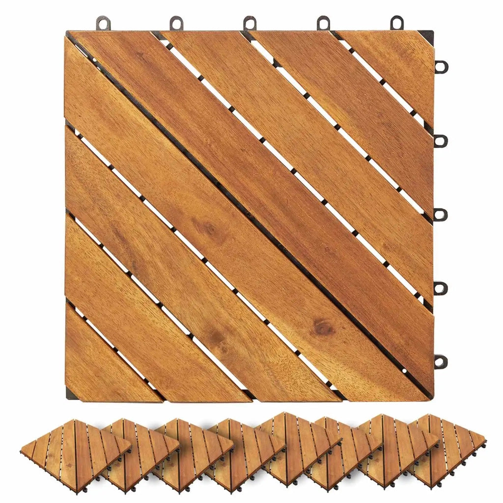 Piastrella per Decking 20 pcs Marrone 30 x 30 cm 3444892