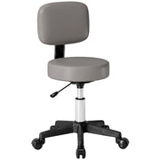 Sgabello Massaggiante Regolabile in Altezza Pivotante con Schienale Ergonomico ¨C Minimal ¨C Grigio
