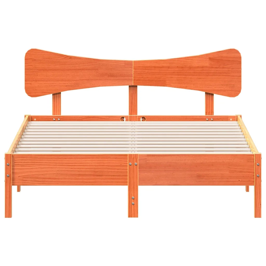 Giroletto senza Materasso Marrone Cera 135x190 cm Legno di Pino 3328249