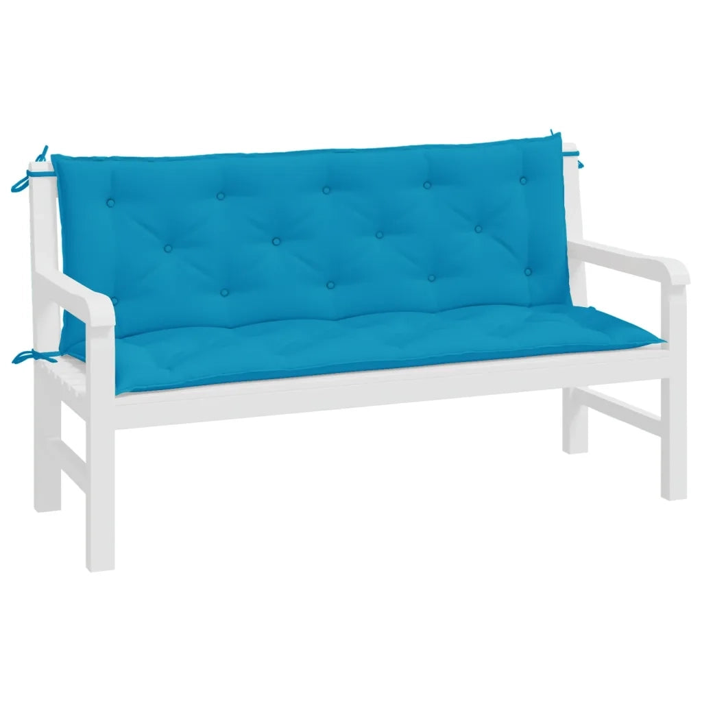 Cuscini per Panca 2 pz Azzurri 150x50x7 cm in Tessuto Oxford 361701