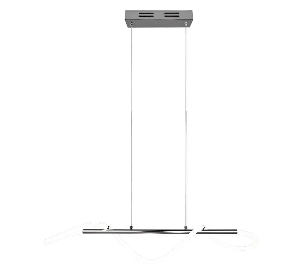Lampada a sospensione LED, metallo, cromo, 105x150x34 cm, Argos