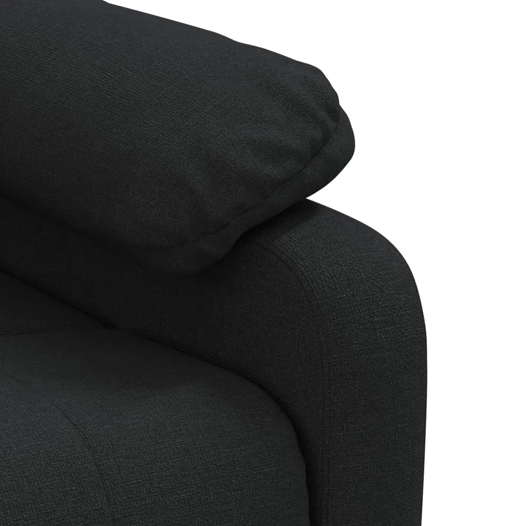 Poltrona Reclinabile in Tessuto Nero 348277