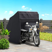 Ricovero pieghevole per 2 moto 345x135x191 cm nero