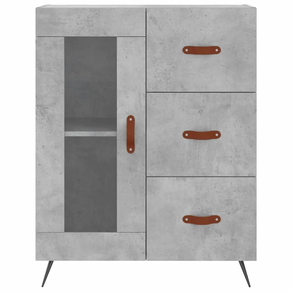Credenza Grigio Cemento 69,5x34x180 cm in Legno Multistrato 3195935