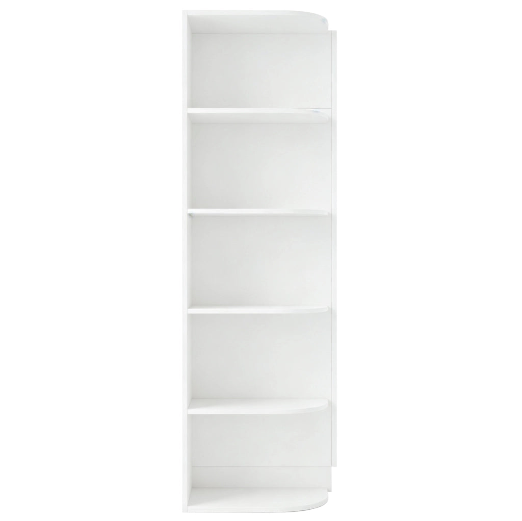 Armadio con doppia anta 90x55x170 cm, ripiani multi-livello, struttura in metallo e MDF, colore bianco