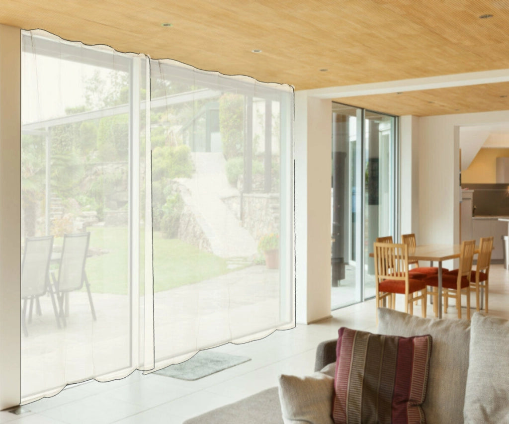 Zanzariera a Tenda per Porta Veranda Finestra Anti Mosche Colore: Bianco