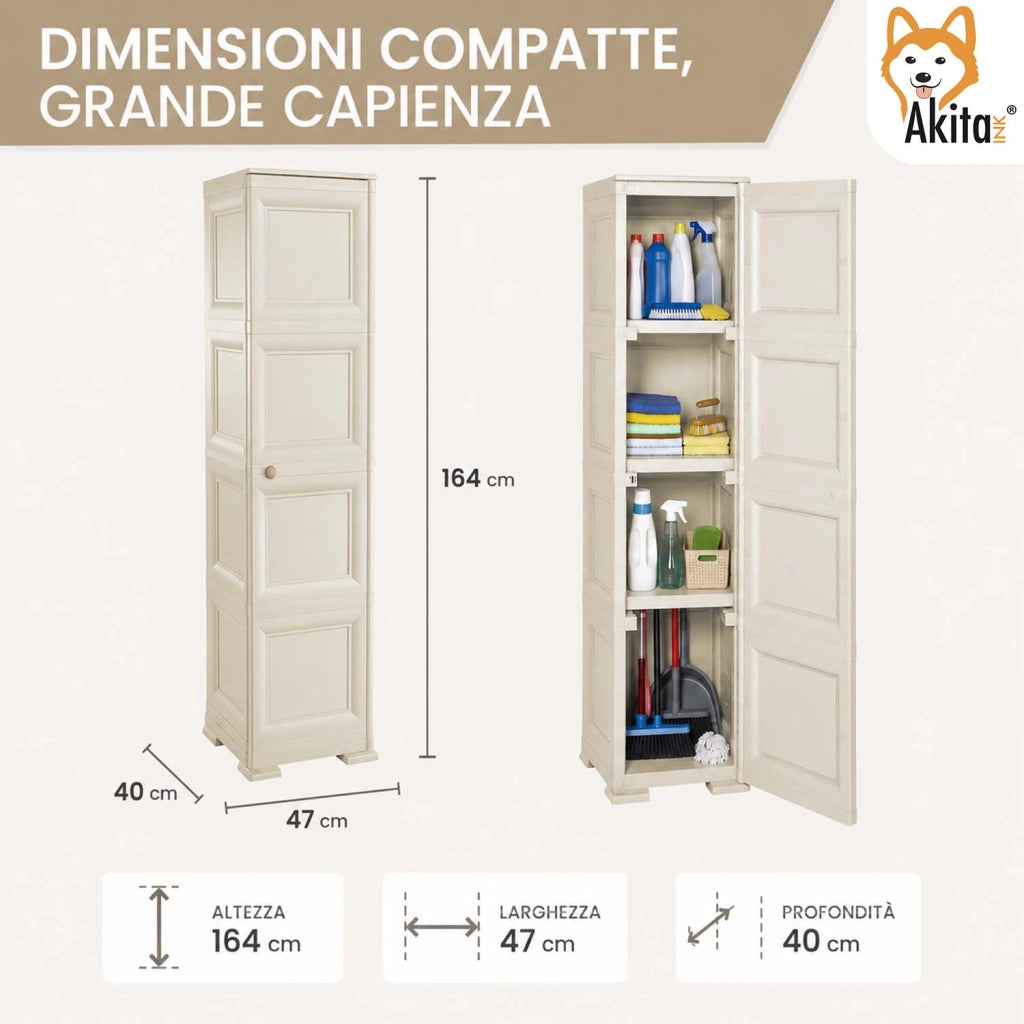 Akitaink Colonnina 4 Moduli Angora 40x43x164 cm