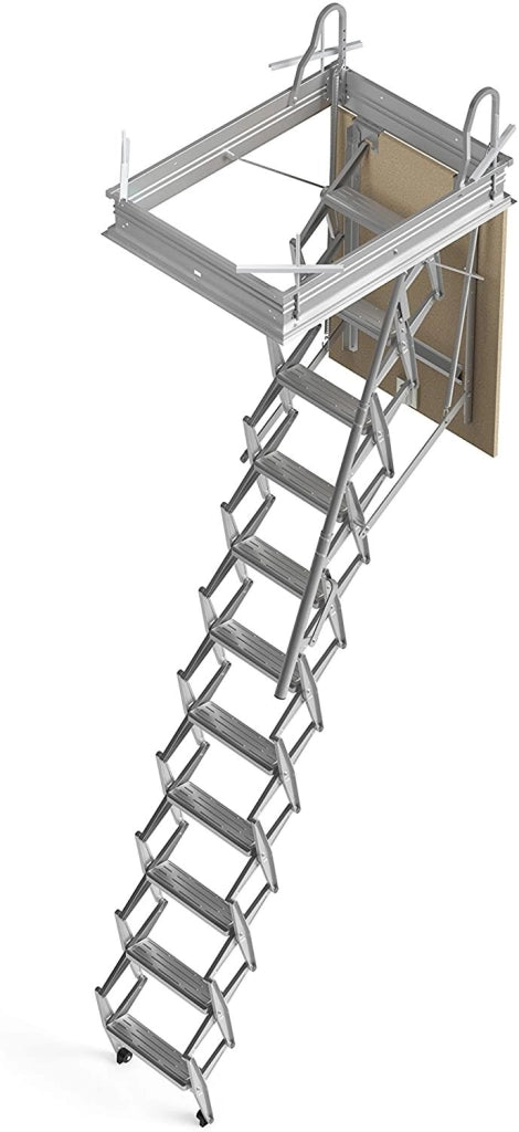SCALA RETRATTILE A PANTOGRAFO PER SOFFITTA 80X80 H300 IN ACCIAIO SCARI PANTO