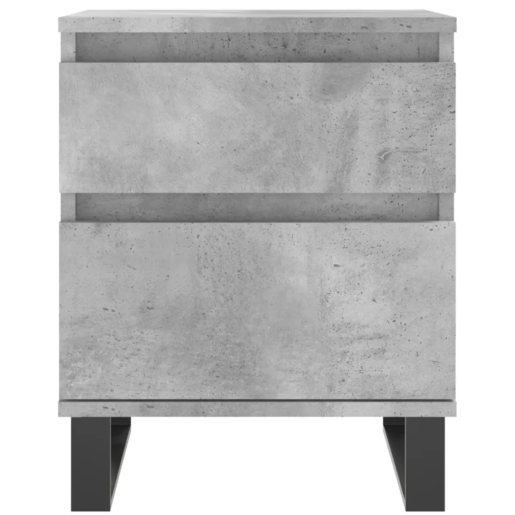 Comodini 2pz Grigio Cemento 40x35x50 cm in Legno Multistrato 830693