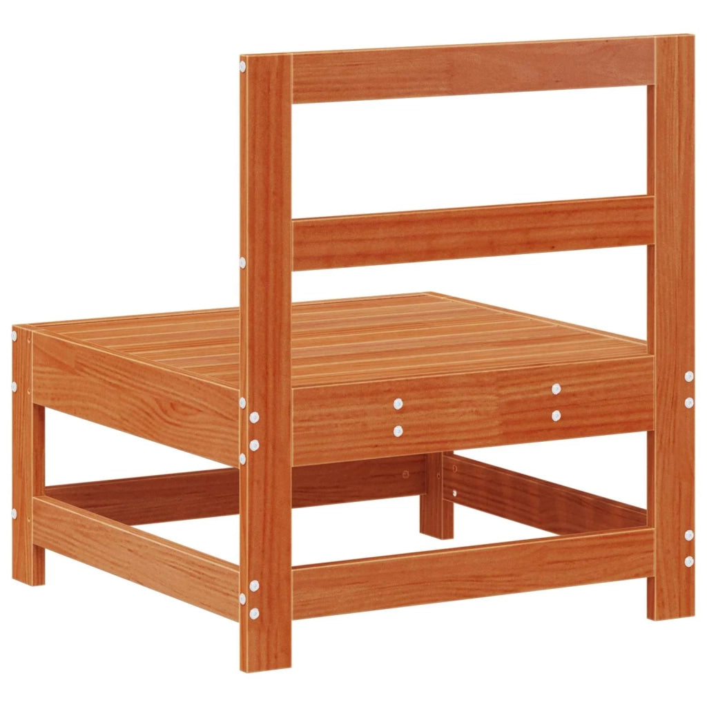 Divano Medio da Giardino Legno di pino massiccio Marrone Cera 865496