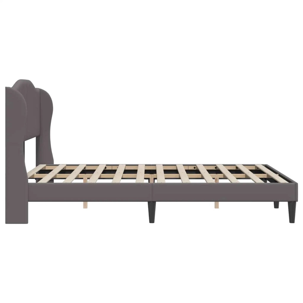 Struttura del letto con testiera Grigio 160 x 200 cm Similpelle 42027858