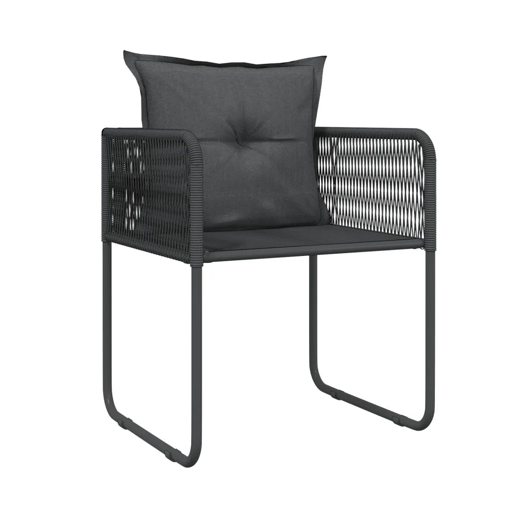 Set da Pranzo da Giardino 9 pz Nero 3099082