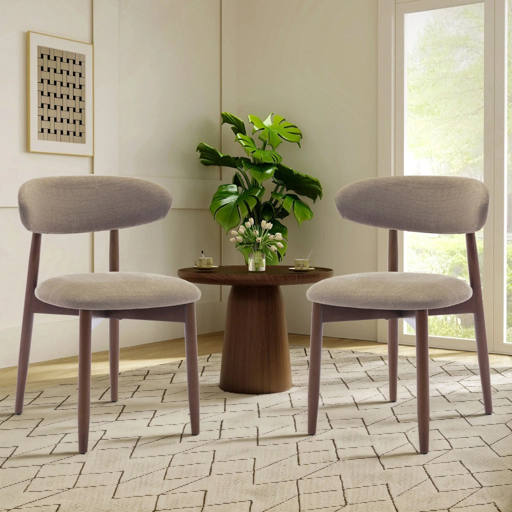 Set di 2 Sedie, Stile Moderno, Ideali per Sala da Pranzo e Cucina - Marrone