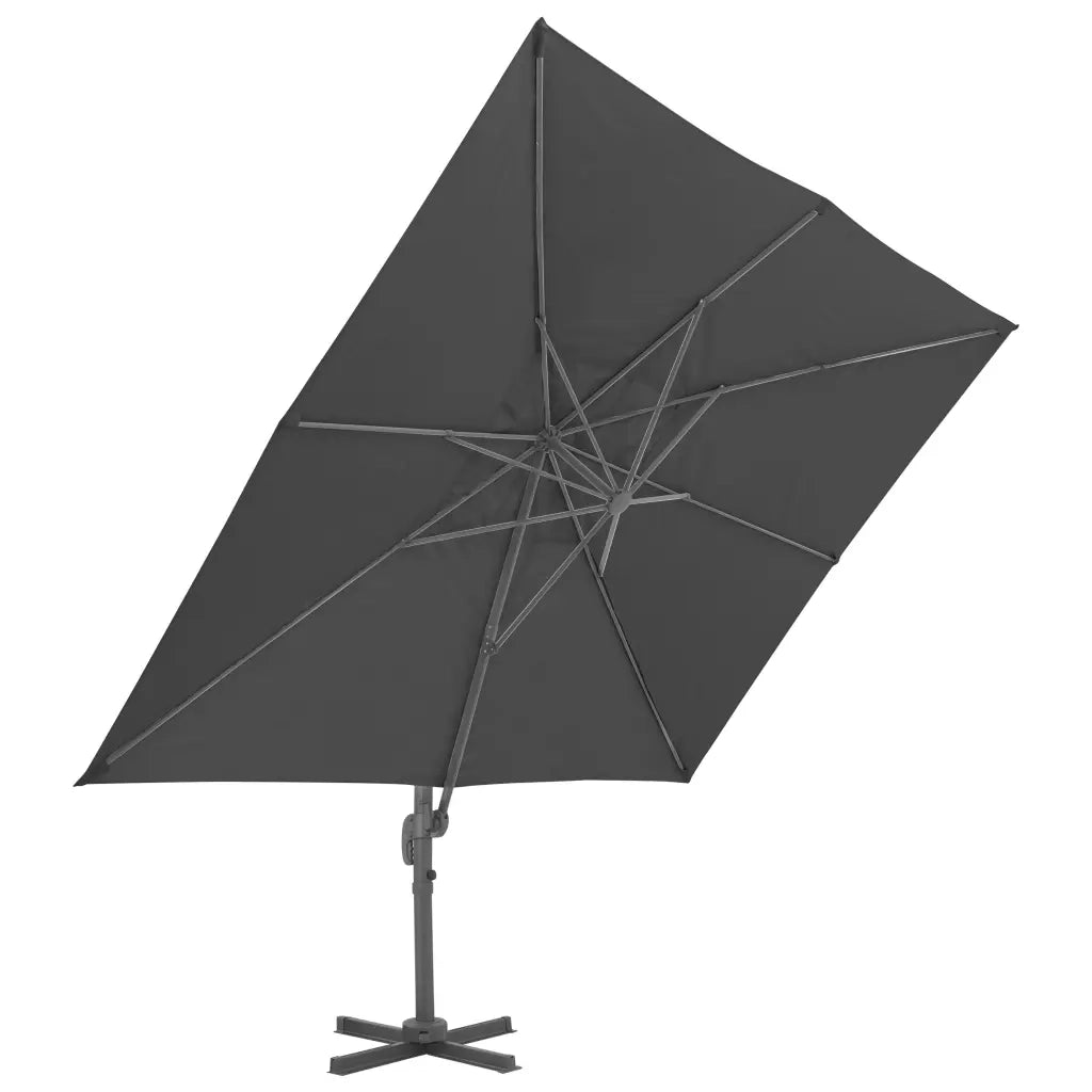 Parasole da Giardino con Base Portatile Antracite 276347
