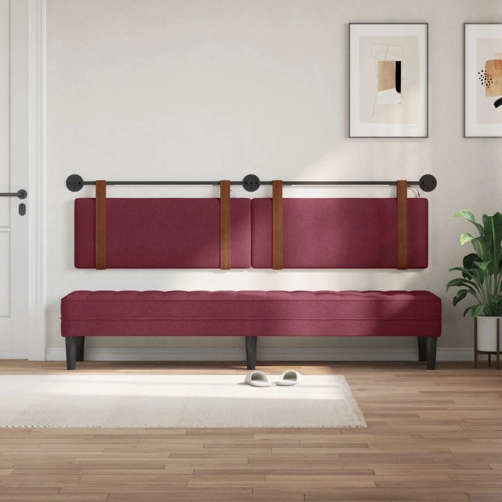Testiera sospesa Con luce LED Rosso Vino PU Antico 3424047