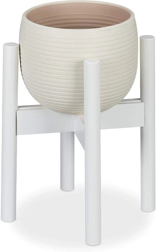 Supporto per piante in bambù regolabile per vasi fino a 32 cm - Supporto per piante 355 cm alto bianco
