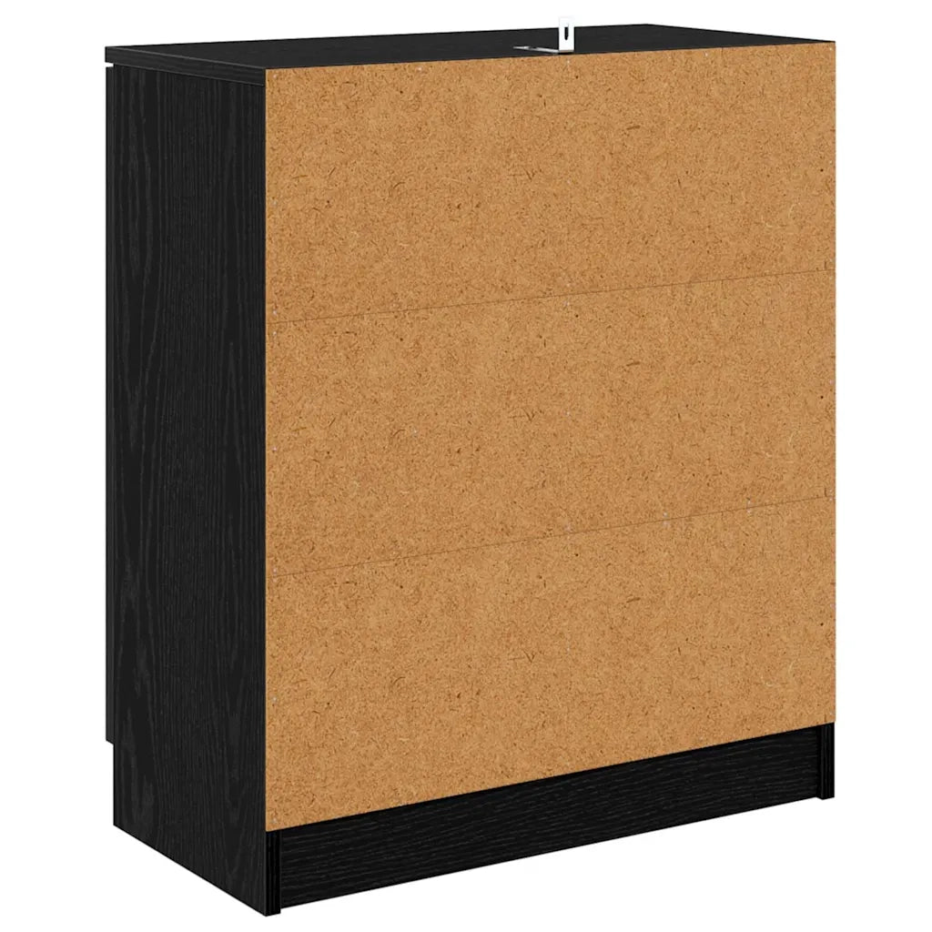 Credenza | Sideboards 2 pcs Rovere Nero 60 x 30 x 70 cm Legno multistrato