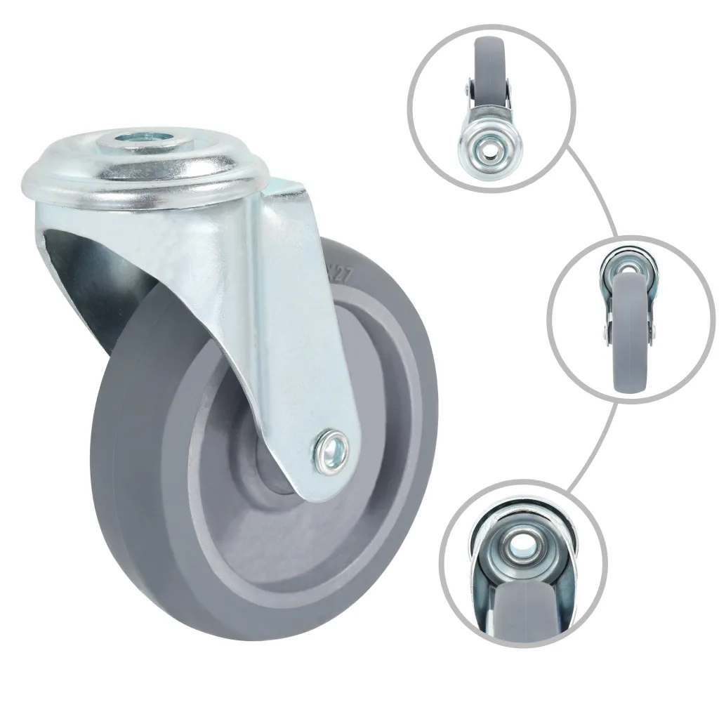 Ruote Girevoli con Foro per Bullone 16 pz 100 mm 277893