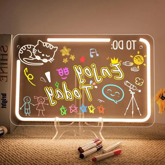 Pannello LED per bambini con colori, regolabile e lavabile con acqua e sapone