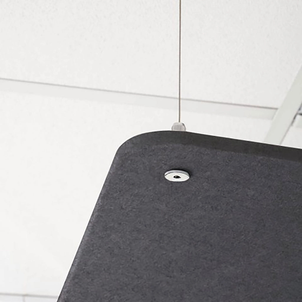 Pannello Fonoassorbente da Soffitto con Kit di 4 Cavetti 100x100 cm Finitura Antracite