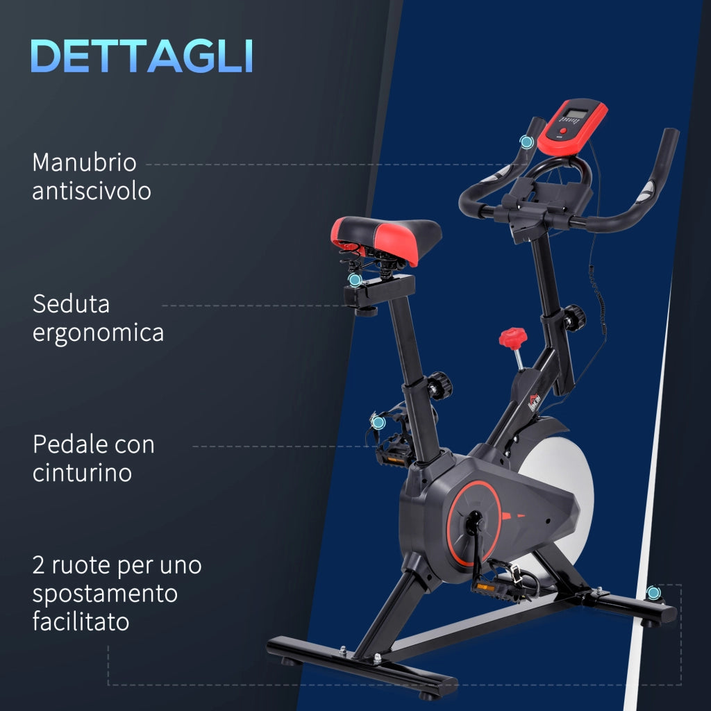Cyclette da Camera ¨C Xylo ¨C Resistenza Regolabile, Monitor LCD, Sensore Cardio, Volano 6kg, Max 100kg