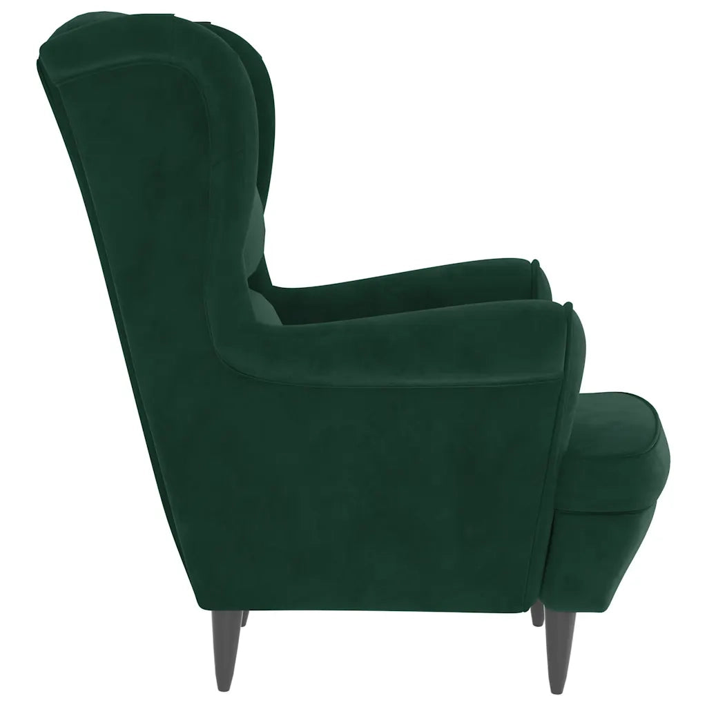 Poltrona Verde Scuro Velluto 324061