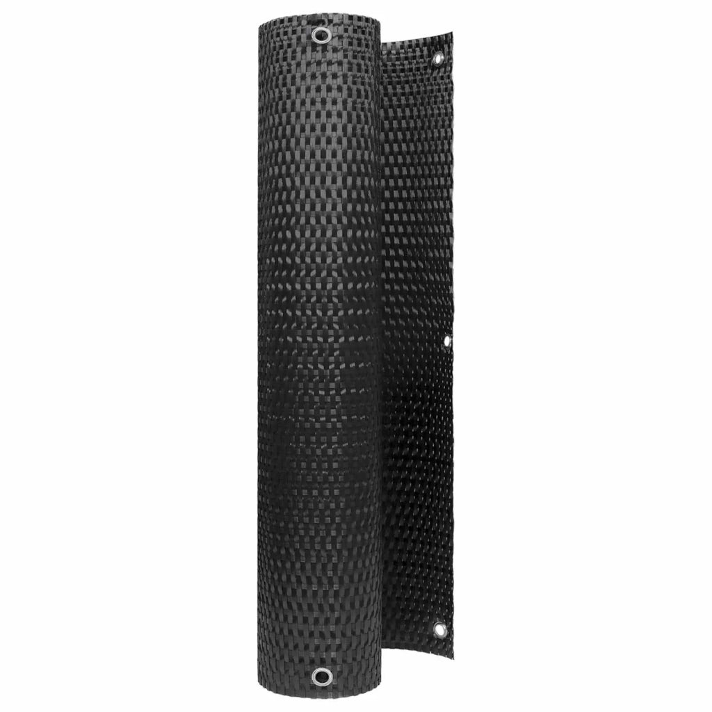 Schermo per Balcone con Occhielli Nero 42032656