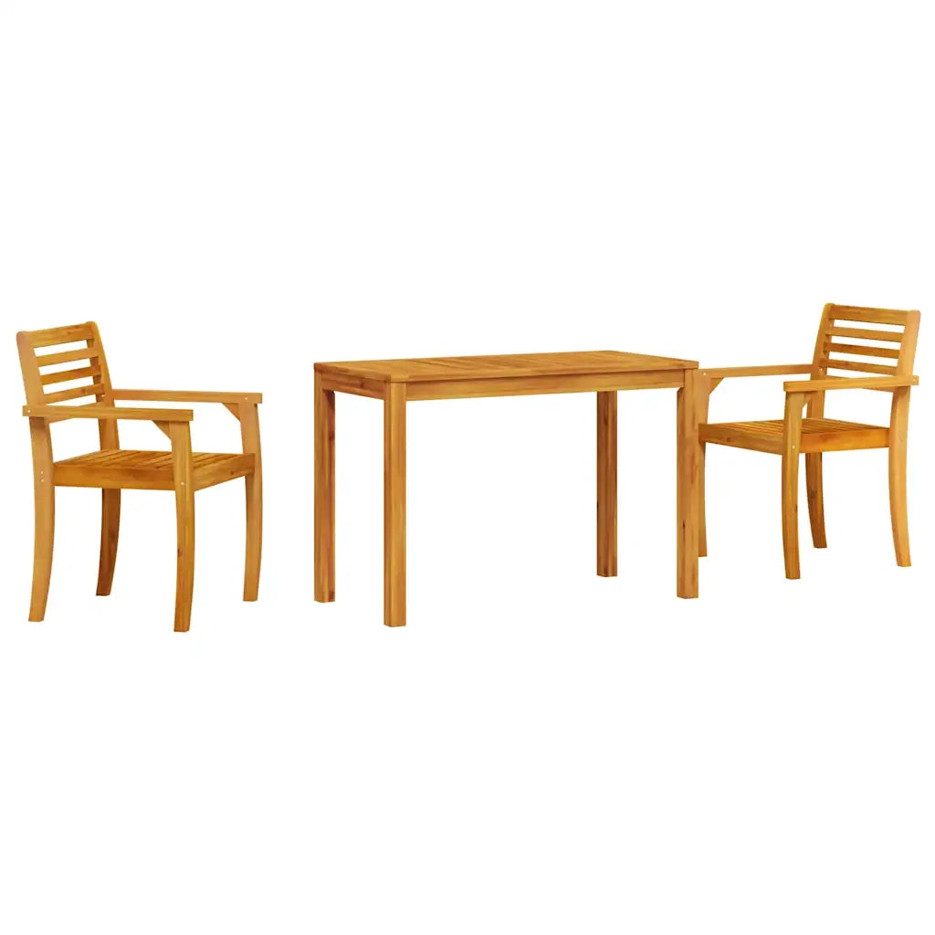 Set da Pranzo per Giardino 3 pcs Marrone