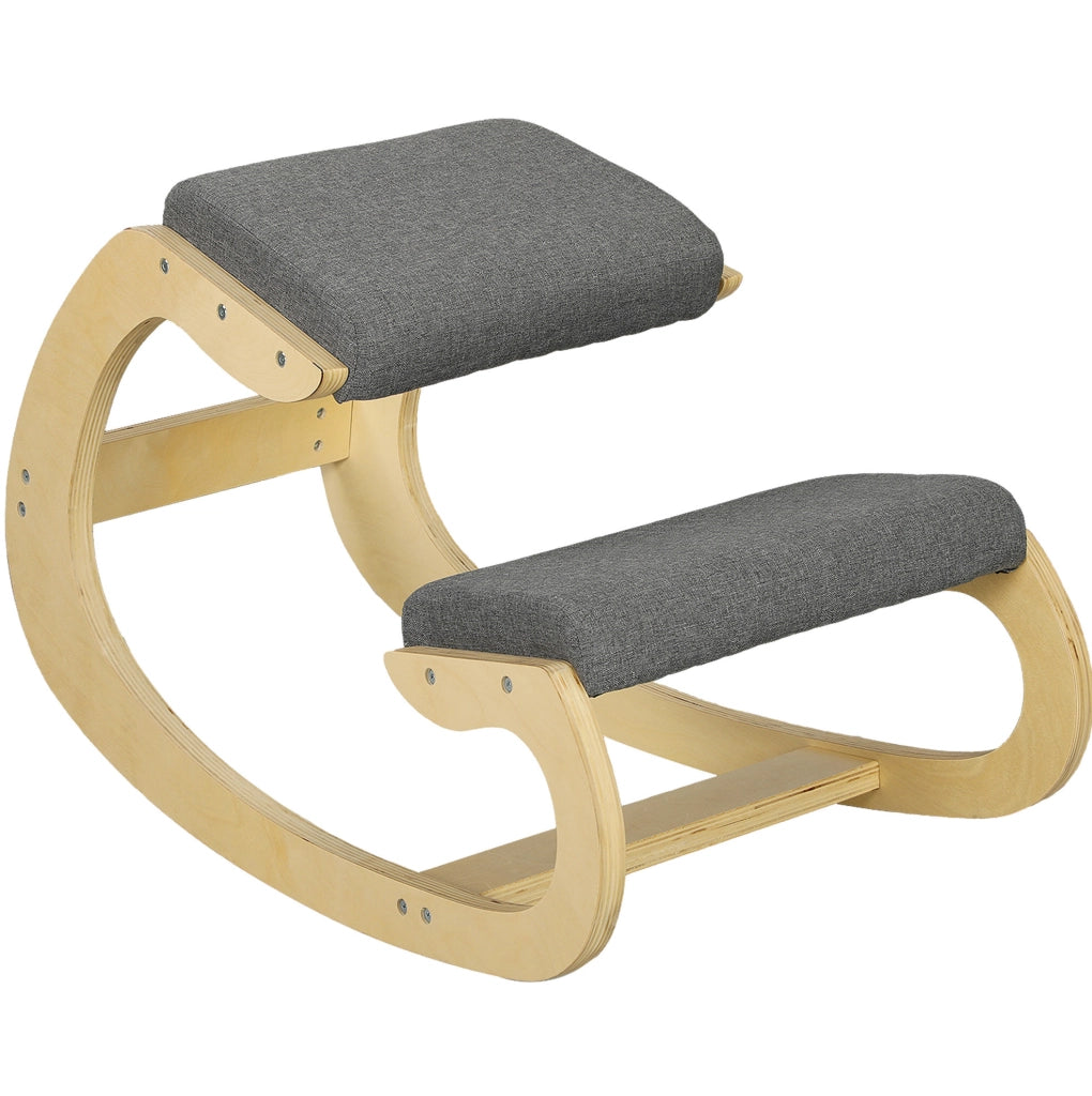 Sedia ergonomica inginocchiata oscillante grigia