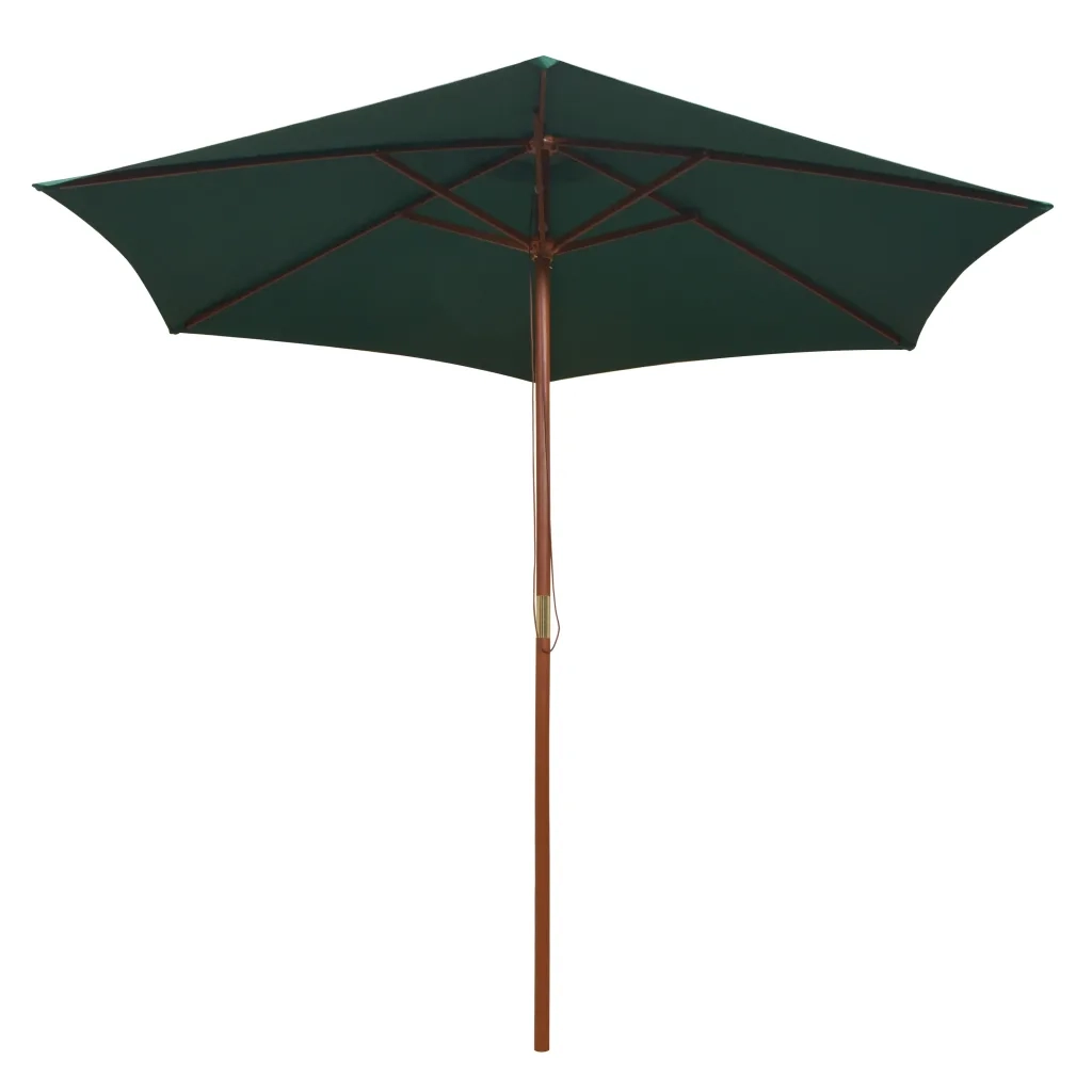 Ombrello | Parasolne 270x270 cm con Palo in Legno Verde