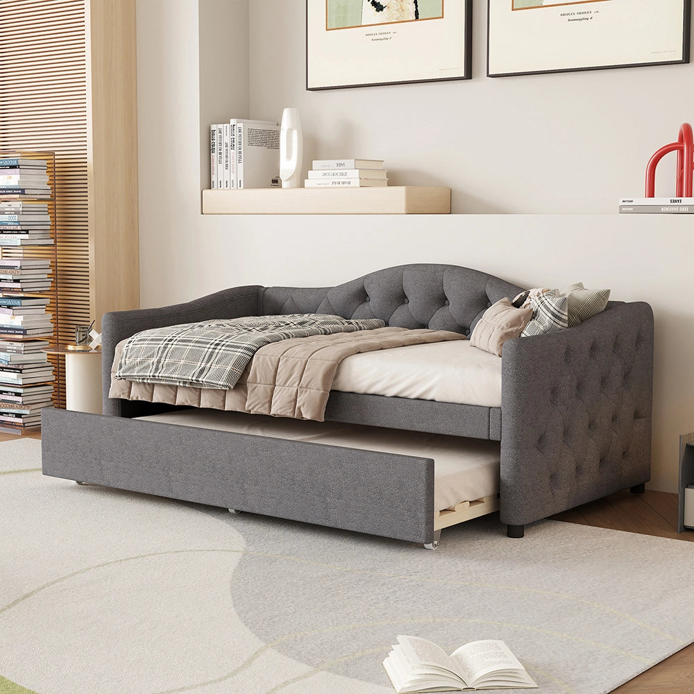 Letto a scomparsa 90x200 cm - Xylo - Grigio, divano letto, letto a panca