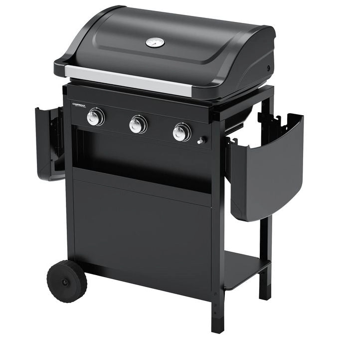 Campingaz 2181054 1 Series Compact Barbecue Carrello Gas 3 Fuochi 7500 W con Griglia e Termometro colore Nero