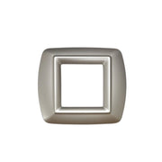 PLACCA MYLIFE 2 MODULI ALLUMINIO CHIARO