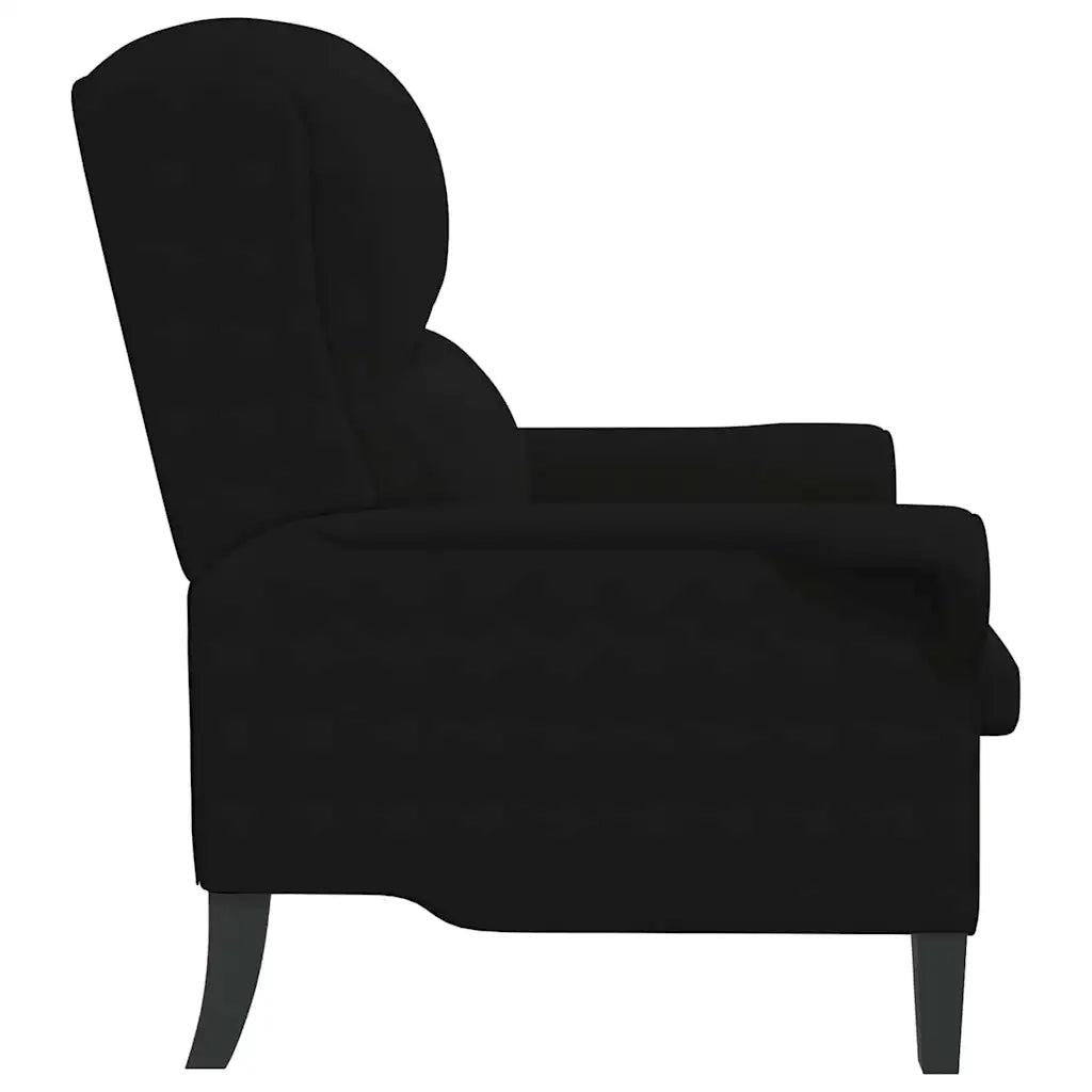 Poltrona | Sedia Relax Nero 76 x 94 x 102 cm Microfibra