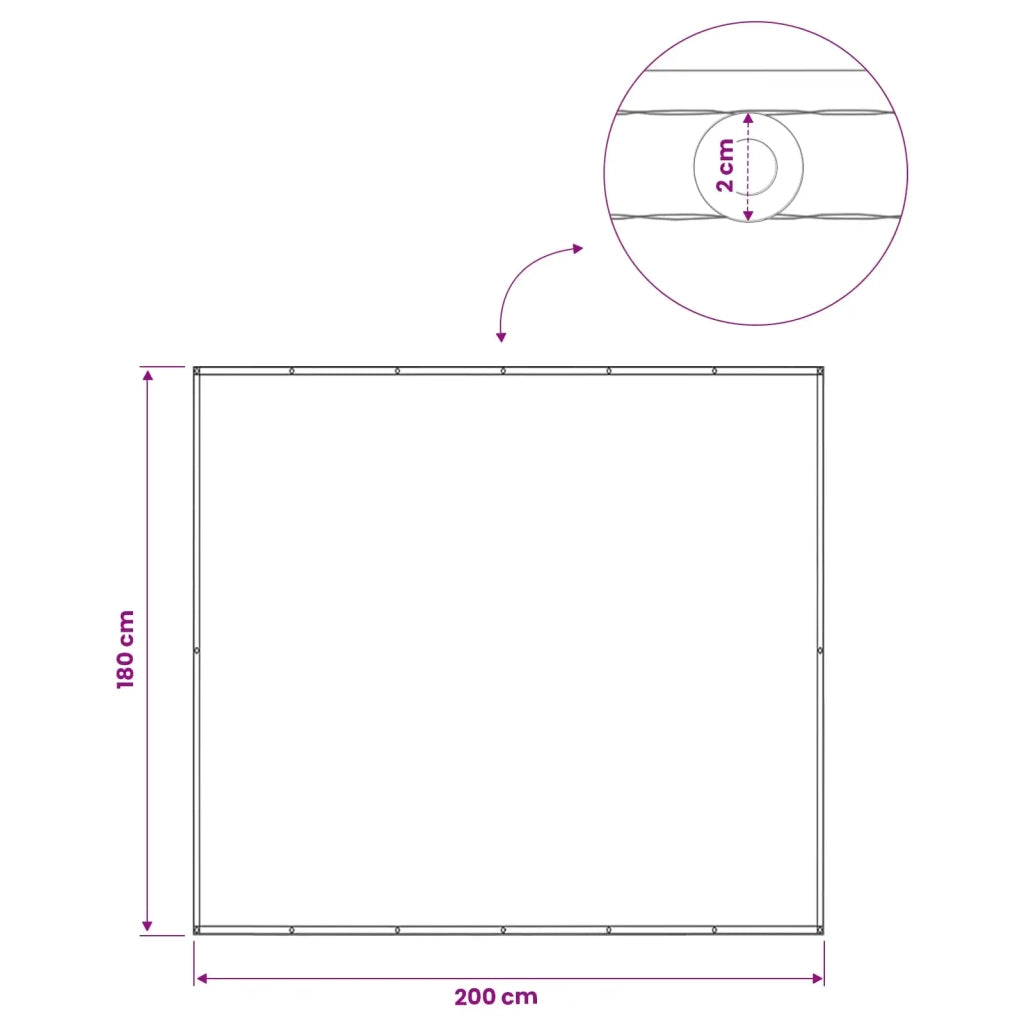 Schermo di Privacy per Balcone 180 x 200 cm 42036502