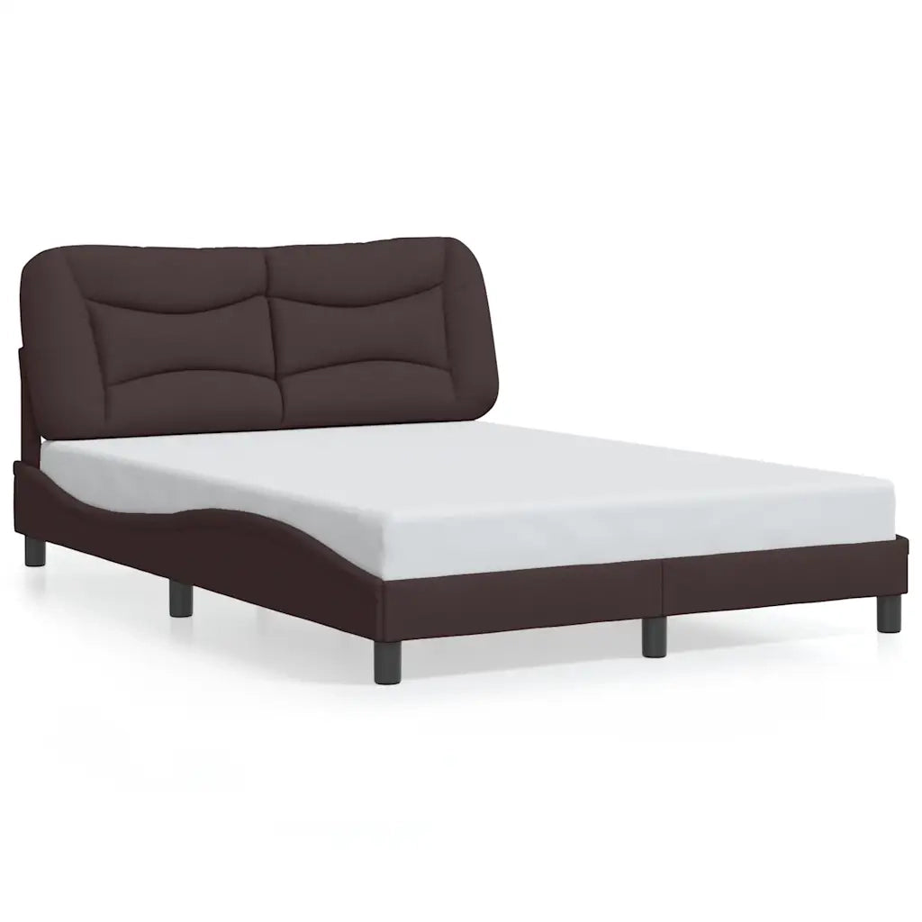 Giroletto senza Materasso-Struttura Letto Hvar Marrone Scuro 140x200 cm Tessuto