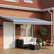Tenda retrattile manuale Blu e Bianco 4 × 3 m 3420249