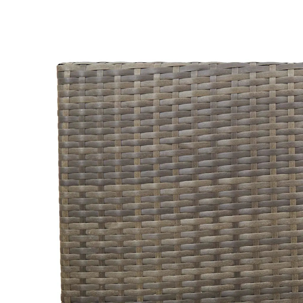 Sedie impilabili da giardino 4 pcs Grigio e Marrone 3403062