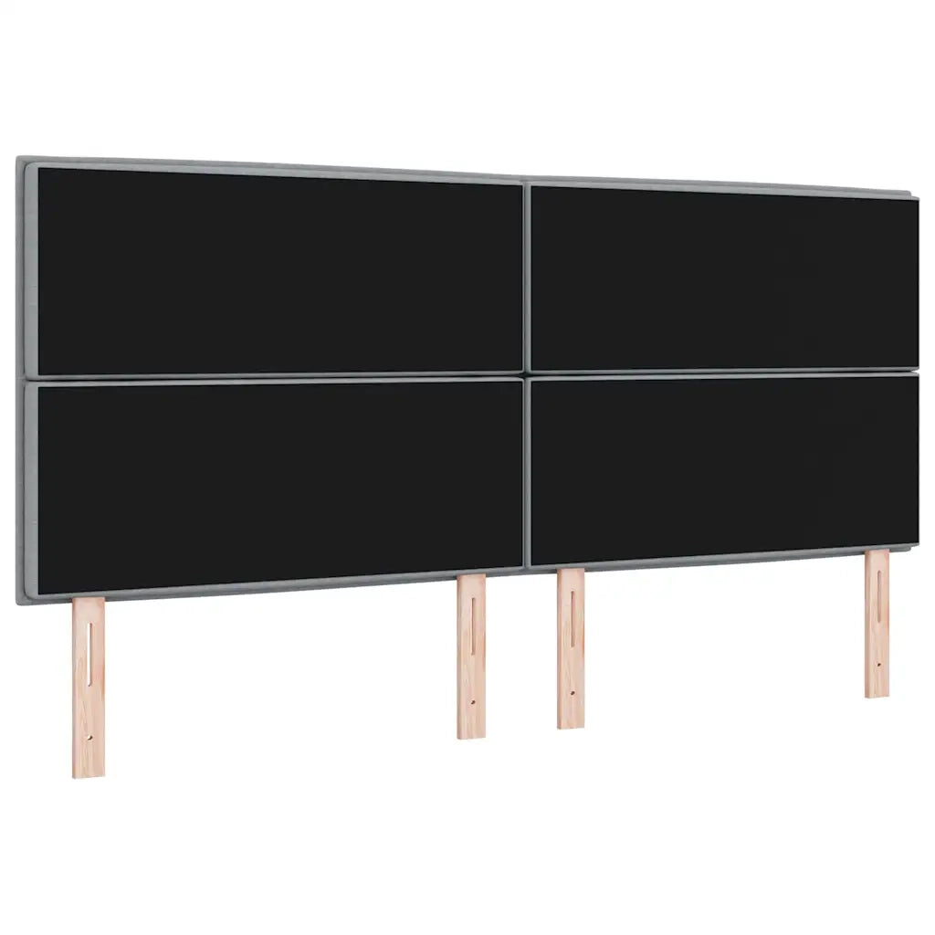 Testiera | Testata LED con strisce LED Grigio chiaro 200 cm Tessuto