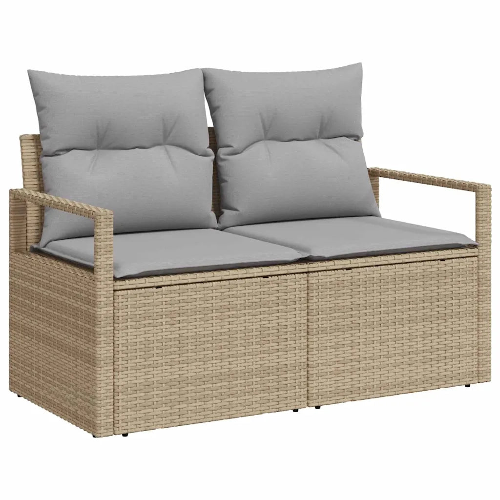 Set Divano da Giardino con cuscino 13 pcs Beige polyrattan 3362577