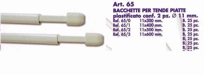 Coppia Bacchette Bastoni per tende color bianco 50 cm x 11 mm